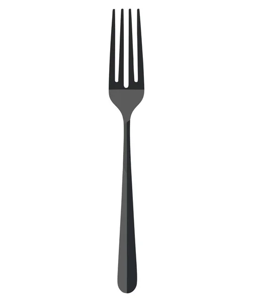 白食午餐用的不锈钢叉子和勺子 — 图库矢量图片
