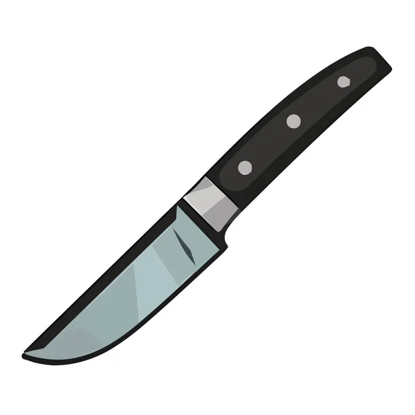 Keskin Çelik Bıçağın Sapını Dikkatli Kullanın — Stok Vektör