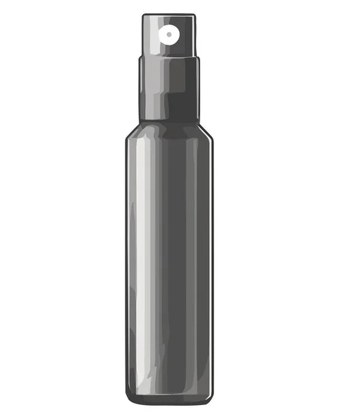 Metallischer Zylinder Mit Glänzendem Kunststoffdeckeldesign Über Weiß — Stockvektor