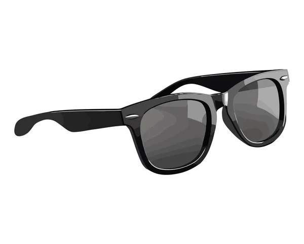 Modische Brille Für Modernen Sommer Glamour Über Weiß — Stockvektor