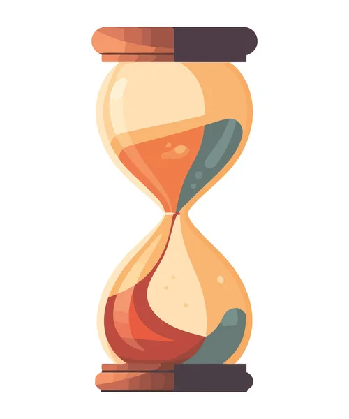 덧없는 시간을 상징하는 모래시계 — 스톡 벡터