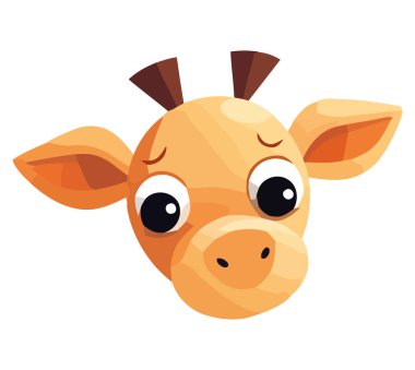 Beyaz yerine sevimli zürafa tasarımı