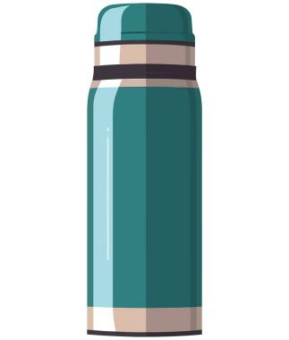 Beyaz üzerine termos şişesi tasarımının vektör illüstrasyonu