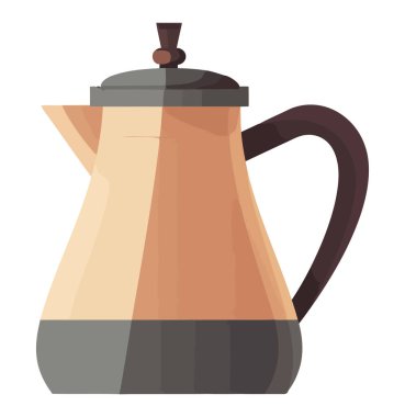 Çömlekçi bardağında sıcak sıvı var.