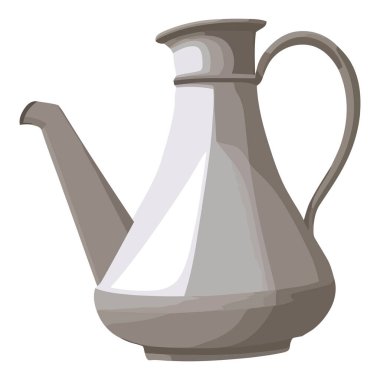 Beyaz üzerine antika terracotta sürahi.