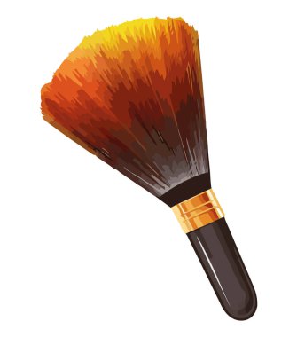 Beyaz üzerine parlak makyaj fırçası vektörü