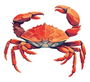 red crab design vector over white clipart