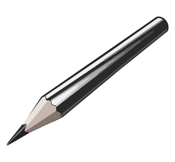Scharfer Bleistift Auf Papier Entfacht Kreativität Über Weiß — Stockvektor