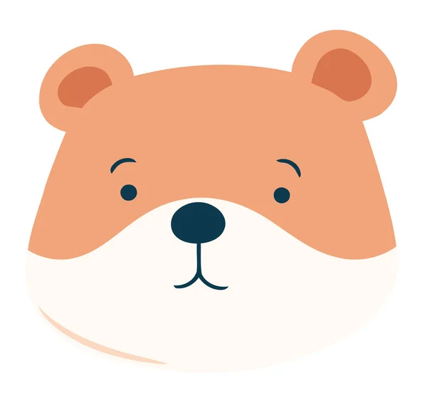 Schattige Teddybeer Zittend Boven Wit — Stockvector