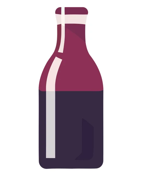 Vektor Desain Botol Anggur Atas Putih - Stok Vektor