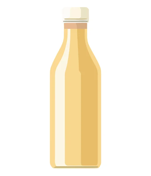 白の上にガラス瓶のイラストで新鮮な有機フルーツ — ストックベクタ