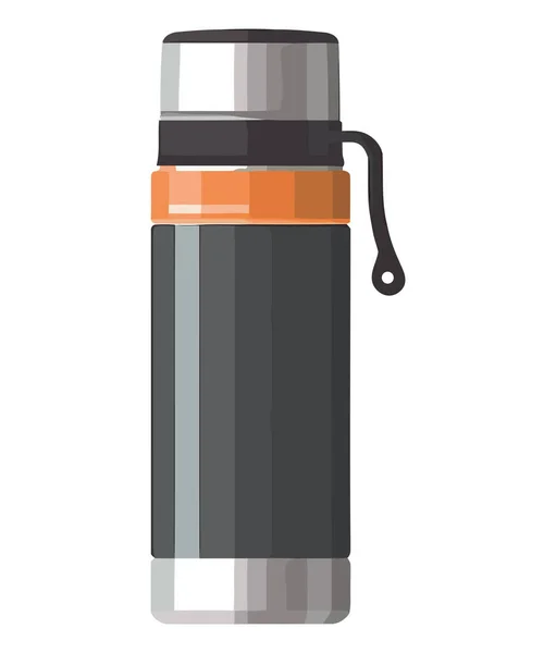 Thermos Bottle Illustration White — Stock Vector