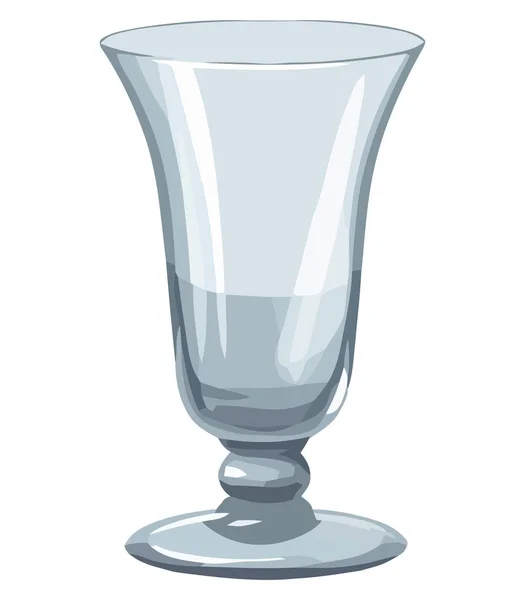 Transparant Wijnglas Symboliseert Breekbaarheid Boven Wit — Stockvector