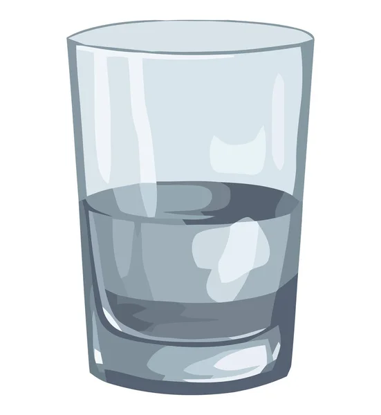 Glas Gereinigten Wassers Über Weiß — Stockvektor