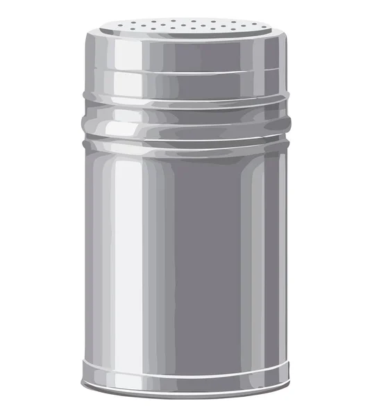 不锈钢罐将液体燃料置于白色之上 — 图库矢量图片