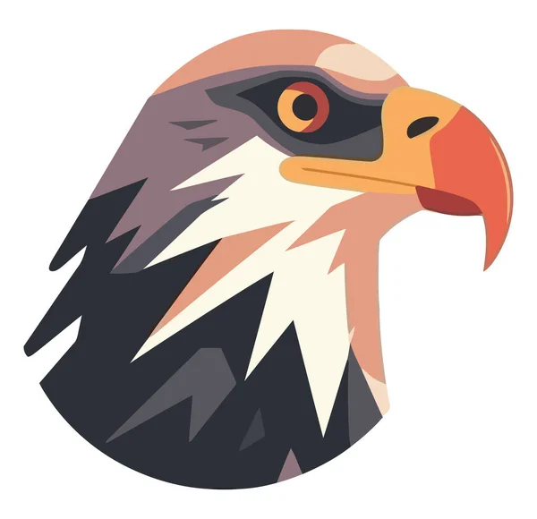 Fliegender Falke Illustriert Symbol Der Freiheit Über Weiß — Stockvektor