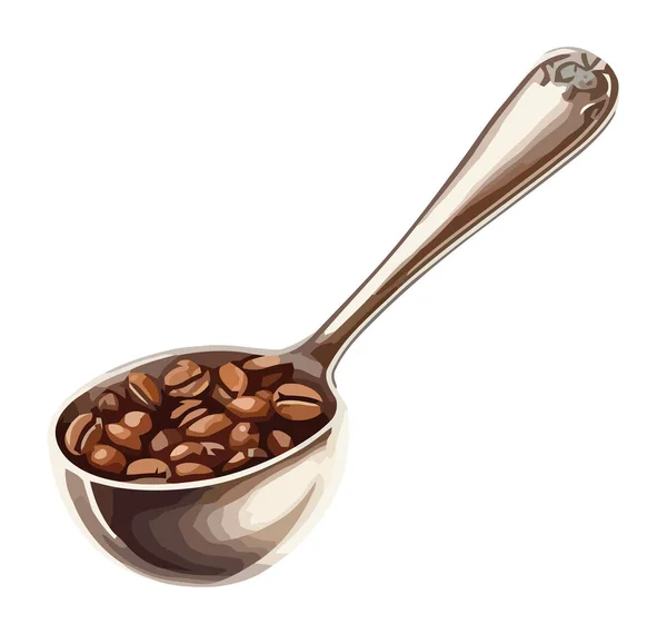 Friss Cappuccino Csokoládéval Illatos Cukorral Fehér Felett — Stock Vector