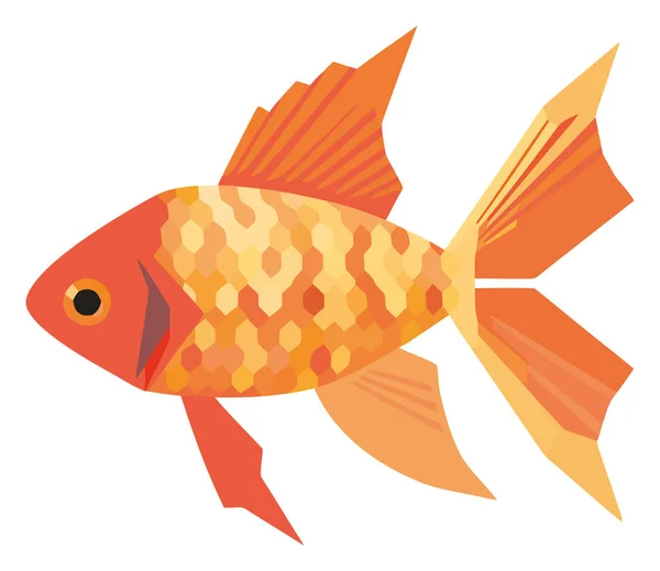 Zlaté Rybky Plavání Přírodě Podvodní Krásy Nad Bílou — Stockový vektor