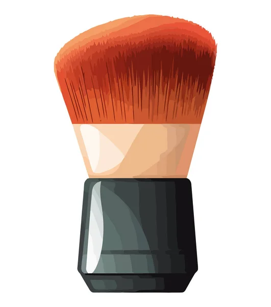 Beauté Maquillage Brosse Illustration Sur Blanc — Image vectorielle