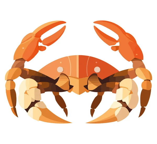 Krabbenkralle Symbolisiert Gourmet Mittagessen Mit Meeresfrüchten Über Weiß — Stockvektor