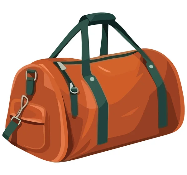 Rucksack Mit Gepäck Für Sommerliche Erkundungstouren Über Weiß — Stockvektor