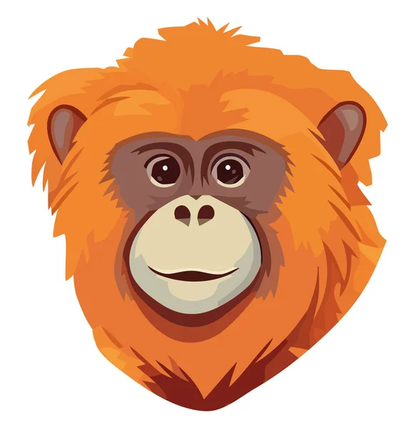 열대림에 귀여운 원숭이 마스코트 — 스톡 벡터