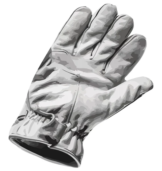 白手套上的防护手套病媒 — 图库矢量图片