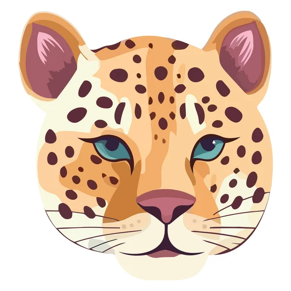 Spotted Cheetah Design White — Stock Vector