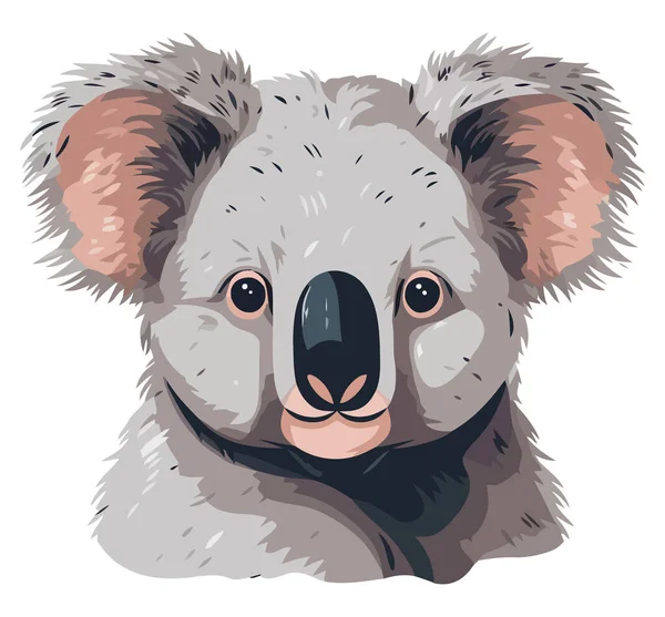 Cute Koala Maskotka Nad Białym — Wektor stockowy