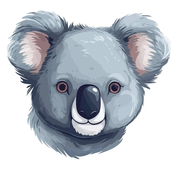 Cute Koala Ilustracji Wektor Projektu Nad Białym — Wektor stockowy