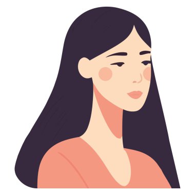 Kahverengi saçlı, beyaz saçlı, güzel bir kadın.