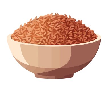 Beyaz üzerinde organik pirinç illüstrasyon vektörü