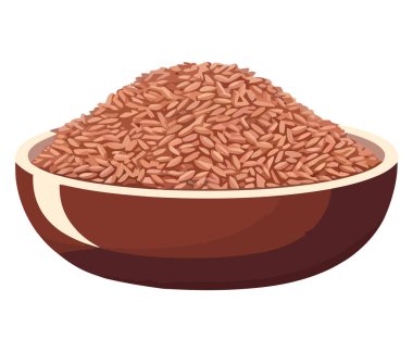 organik pirinç tasarımı beyaz üzerine