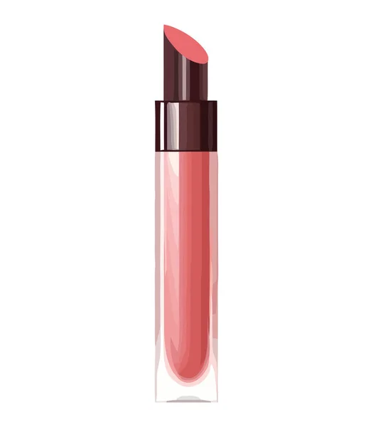 Shiny Lipstick Tube Illustration White — Stock Vector