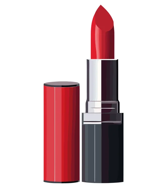 Shiny Lipstick Tube Femininity Elegance White — Stock Vector