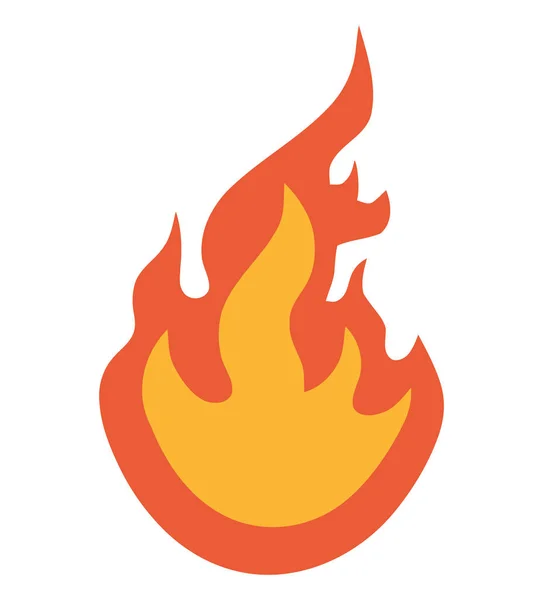Brandend Inferno Ontwerp Boven Wit — Stockvector