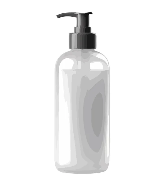 Shampoo Hidratante Frasco Plástico Sobre Branco — Vetor de Stock