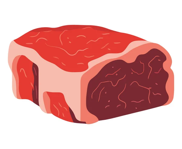 Fresh Pork Steak White — Stock Vector