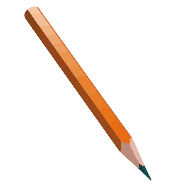 Scharfer Bleistift Für Kreativität Auf Weißem Papier Über Weißem Papier — Stockvektor
