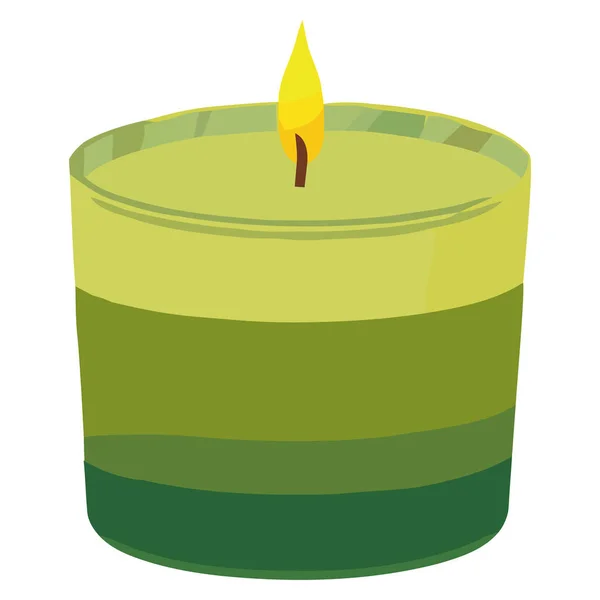 Καμμένο Κερί Για Πνευματικότητα Και Γιορτή Πάνω Από Λευκό — Διανυσματικό Αρχείο