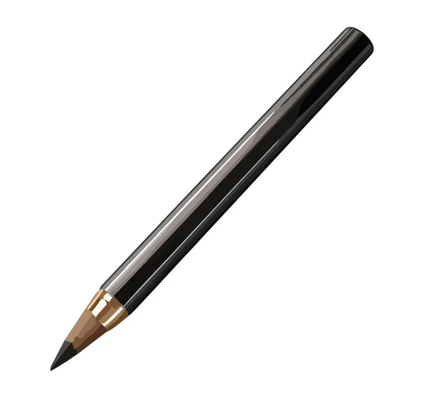 Schwarzer Bleistiftvektor Über Weiß — Stockvektor