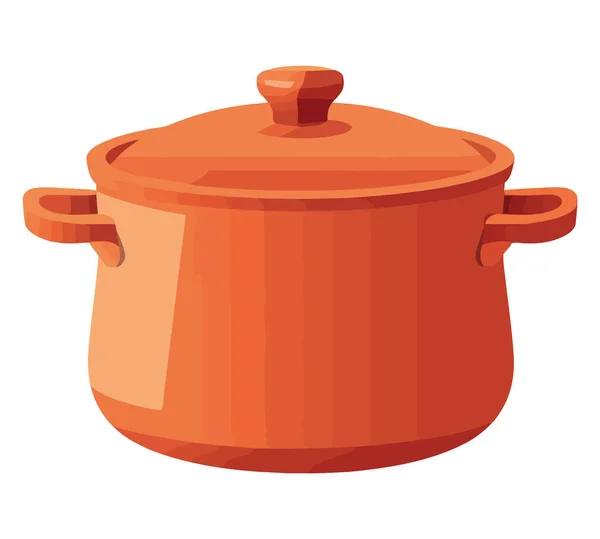 Stew Pot Design White — Stock Vector