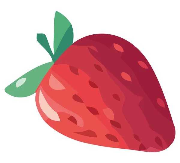 Juicy Strawberry Design White — Stock Vector