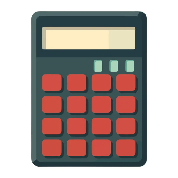 Cute Calculator Vector White — Stock Vector