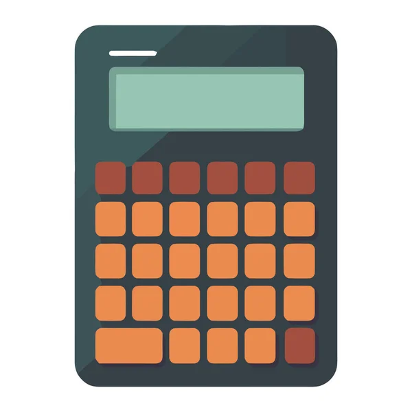 Cute Calculator Illustration White — Stock Vector