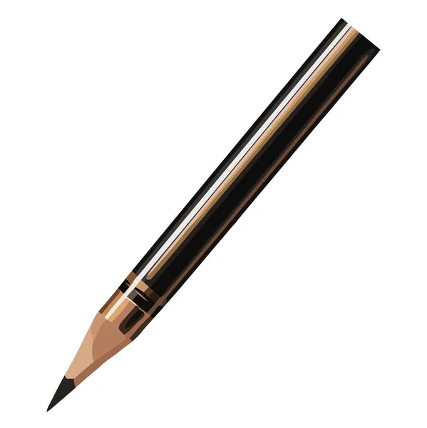 Black Pencil Design White — Vetor de Stock