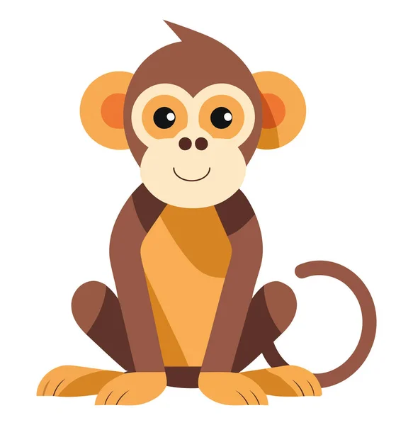 Ilustração em vetor de macaco bonito sentado  Cartoon monkey, Cute monkey,  Cute cartoon animals
