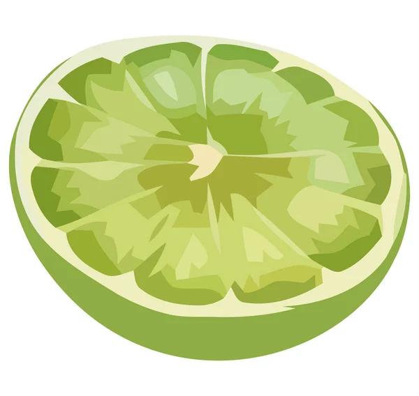 Tranche Citron Juteuse Sur Blanc — Image vectorielle