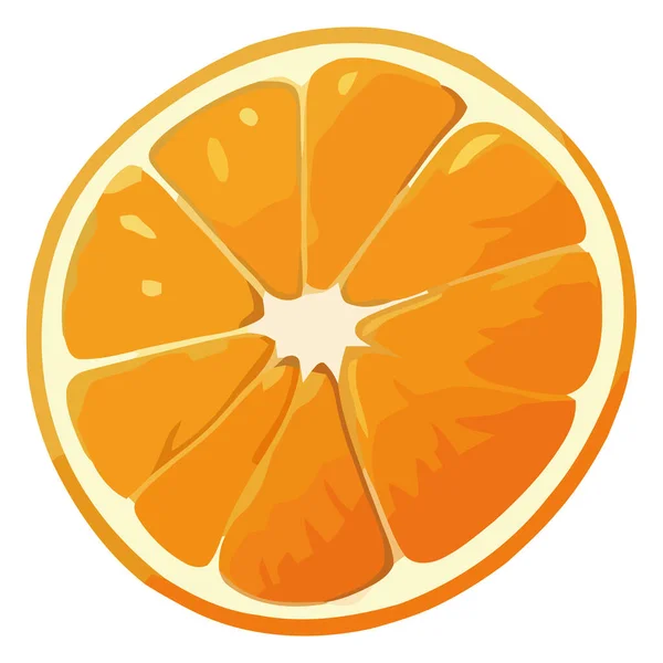 Сочный Оранжевый Рисунок Белом — стоковый вектор