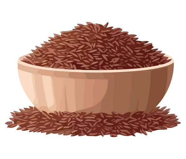 Beyaz Üzerinde Organik Pirinç Vektörü — Stok Vektör